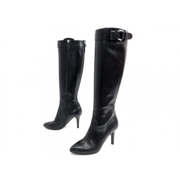 CHAUSSURES BOTTES BURBERRY 37 CUIR NOIR 695 