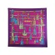 NEUF VINTAGE FOULARD HERMES PASSEMENTERIE CARRE 90 SOIE VIOLET SILK SCARF 360