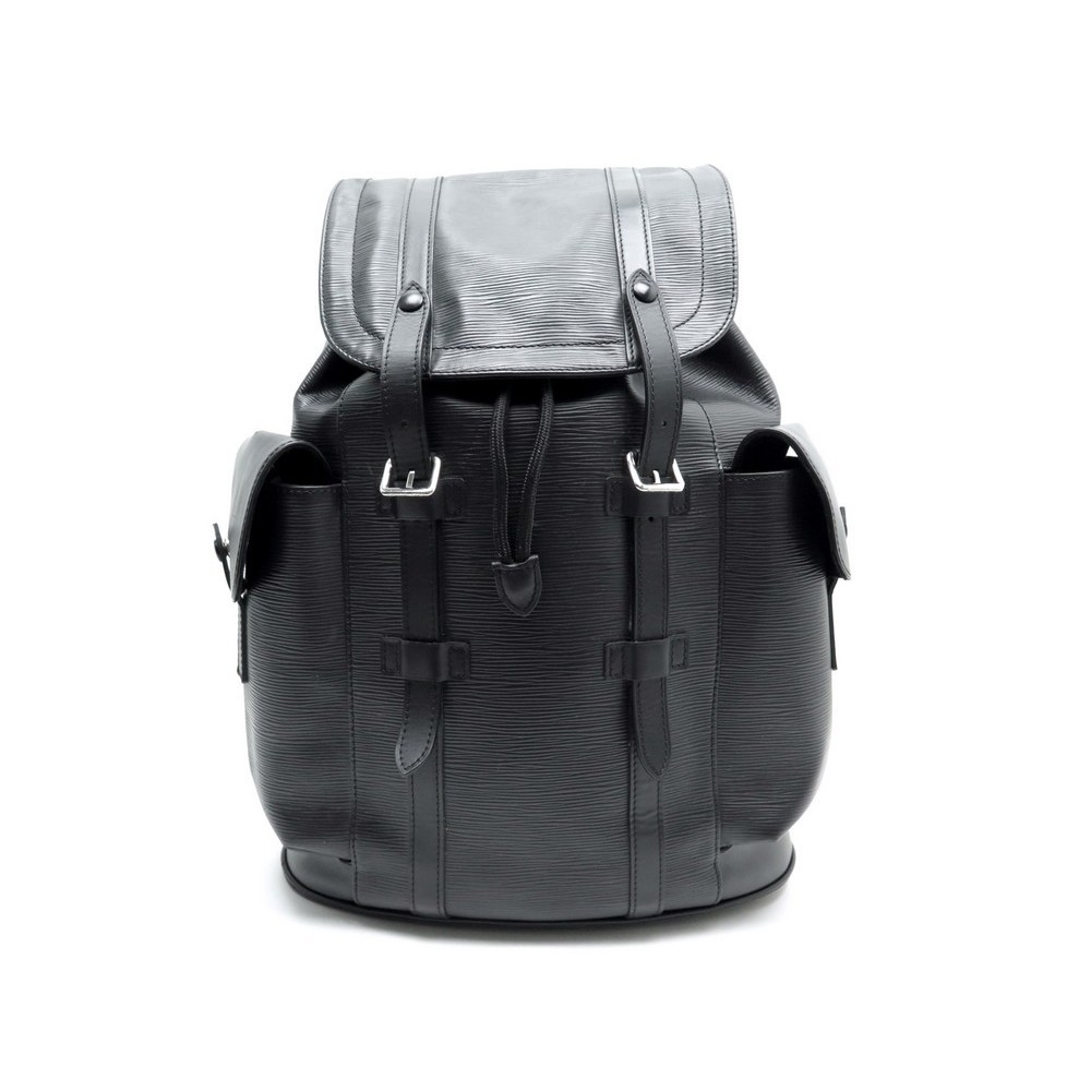 LOUIS VUITTON M50159 Epi Christopher PM Backpack-Bag Epi Leather  Black/SilverHW