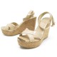 ESPADRILLES JIMMY CHOO A TALONS COMPENSES 38.5 IT 39 FR 