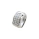 BAGUE T 50 EN OR BLANC 18K 12 GR SERTIE 15 DIAMANTS 1.65 CT DIAMONDS GOLD RING