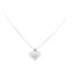 COLLIER LOUIS VUITTON PENDENTIF FLEUR MONOGRAMME OR BLANC ET DIAMANTS 