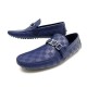 NEUF MOCASSIN LOUIS VUITTON CUIR BLEU 