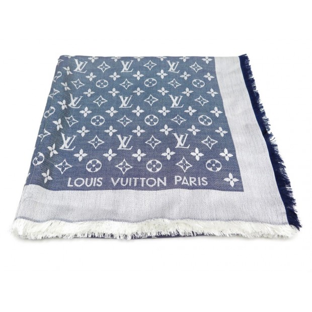 echarpe louis vuitton m71376 chale monogram denim