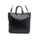 NEUF SAC A MAIN PRADA MIDNIGHT BLACK 1BA014 20CM EN TOILE CUIR NOIR PURSE 1700