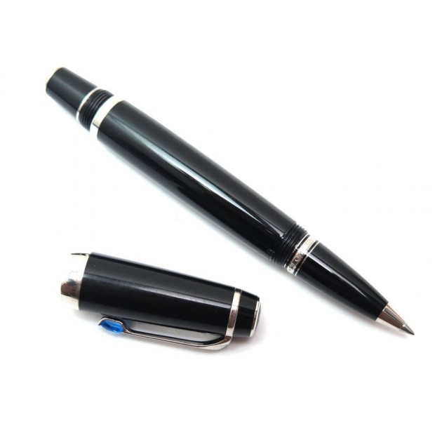 STYLO A BILLE ROLLERBALL MONTBLANC BOHEME BLEU 5796 RESINE NOIR BLACK PEN 535€