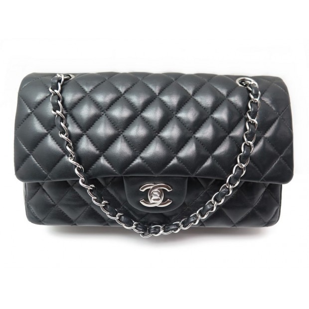 SAC A MAIN CHANEL TIMELESS CLASSIQUE BANDOULIERE CUIR MATELASSE NOIR BAG 4490€