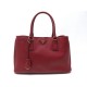 SAC A MAIN PRADA CUIR SAFFIANO ROUGE GALLIERA 