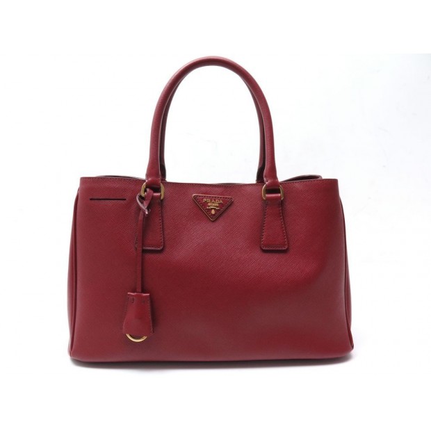 NEUF SAC A MAIN PRADA 1BA874 GALLERIA EN CUIR SAFFIANO ROUGE HAND BAG 1400€