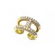 BAGUE HERMES OSMOSE T 52 EN OR JAUNE 18K & 84 DIAMANTS DIAMONDS GOLD RING 12000€