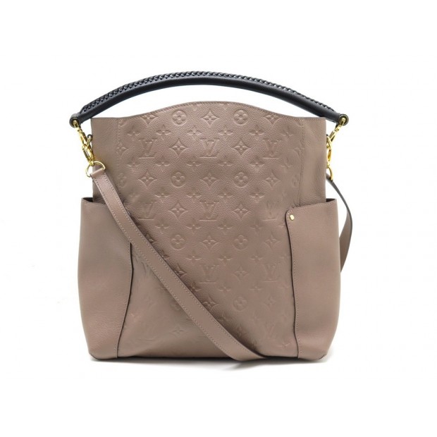 NEUF SAC A MAIN LOUIS VUITTON BAGATELLE CUIR MONOGRAM EMPREINTE TAUPE BAG 2760€