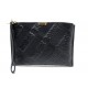 NEUF POCHETTE A MAIN BURBERRY CUIR NOIR SMALL HAND BAG BLACK LEATHER PURSE 590