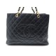 SAC A MAIN CHANEL SHOPPING GST LOGO CC EN CUIR CAVIAR NOIR & DORE HAND BAG 3500€