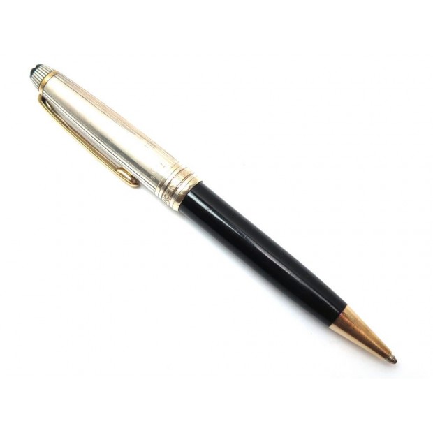 STYLO BILLE MONTBLANC MEISTERSTUCK SOLITAIRE ARGENT ET RESINE 