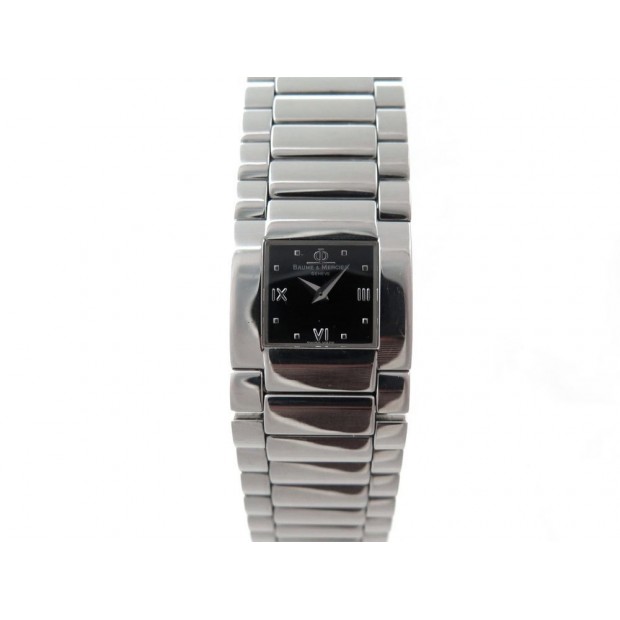 MONTRE BAUME ET MERCIER CATWALK MV045197 24MM QUARTZ ACIER FOND NOIR WATCH 1690€