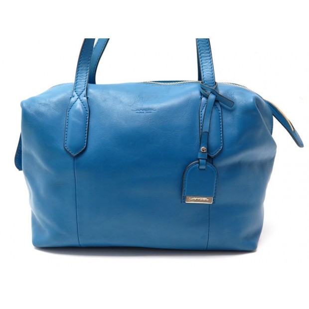 SAC A MAIN LANCEL LES RENDEZ VOUS A06258 CABAS EN CUIR BLEU HAND BAG BLUE 750 