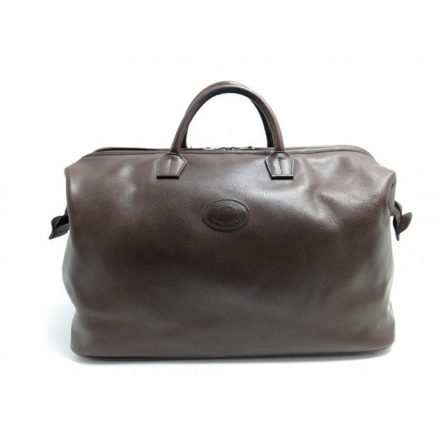 SAC DE VOYAGE LONGCHAMP 45 CM EN CUIR GRAINE MARRON BAGAGE LEATHER LUGGAGE 590€