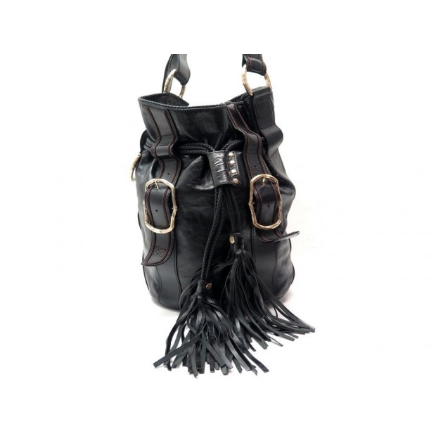 SAC A MAIN LANCEL HOMMAGE AUX FEMMES PIRATES EN CUIR NOIR BLACK HAND BAG 1190€