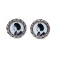 BOUCLES D'OREILLES CHANEL COCO PUCE EN METAL PORTRAIT MEDAILLON EARRINGS 490€