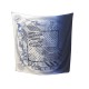 NEUF FOULARD HERMES IMPRIMEUR FOU CARRE 140 CM CACHEMIRE ET SOIE BLEU HOMME 930