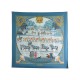 FOULARD HERMES PRESENTATION DES CHEVAUX CARRE 90 CM EN SOIE BLEU SILK SCARF 360€