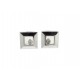 BOUCLES D'OREILLES CHOPARD HAPPY CURVES DIAMONDS EN OR BLANC & DIAMANTS 1940€