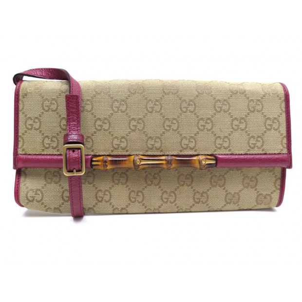 POCHETTE GUCCI MONOGRAMME TOILE ET BANDOULIERE 