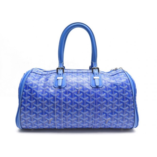 NEUF SAC DE VOYAGE GOYARD CROISIERE 35 EN TOILE BLEUE BAGAGE A MAIN CABINE 1