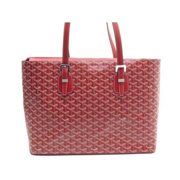 NEUF SAC A MAIN GOYARD MARIE GALANTE GM CABAS EN TOILE ROUGE HAND BAG TOTE 2390€