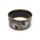 BRACELET HERMES CHEVAUX LARGE T 19 EMAIL IMPRIME 6.5CM BOITE HORSES ENAMEL 605€