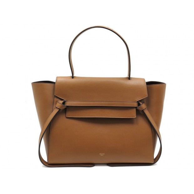 SAC A MAIN CELINE 175523 BELT SMALL EN CUIR MARRON DUSTBAG HAND BAG PURSE 1800€