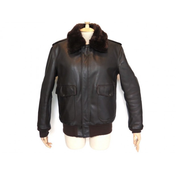 BLOUSON SCHOTT AVIATEUR 184SM 36 US 46 FR S CUIR MOUTON RETOURNE JACKET 1100€