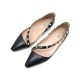 CHAUSSURES VALENTINO ROCKSTUD D'ORSAY NW0S0B99 37 CUIR NOIR BALLERINE SHOES 590€