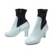 NEUF CHAUSSURES LOUIS VUITTON BOTTINES CUIR NOIR ET VERNI BLANC LOW BOOTS 950