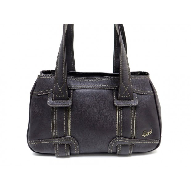 SERVICE NETTOYAGE : SAC A MAIN LANCEL CUIR MARRON 