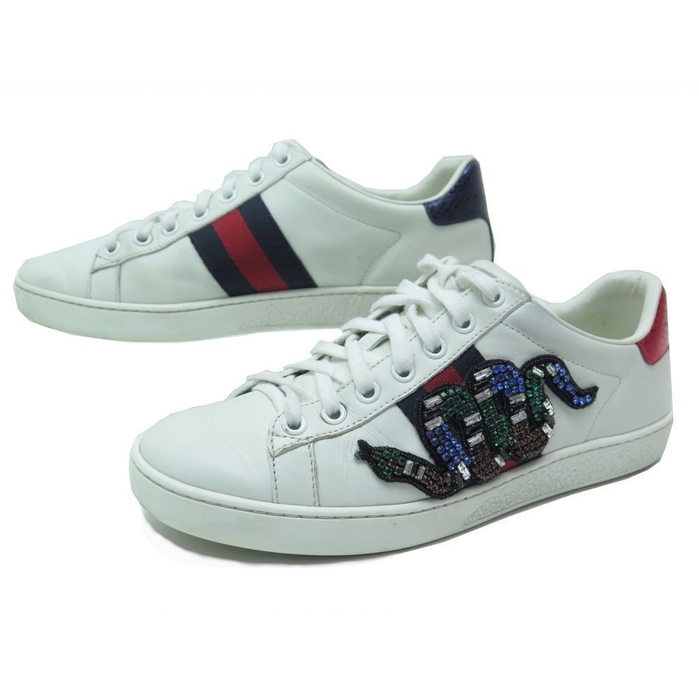 chaussures gucci 460203 baskets brodees ace serpent 36