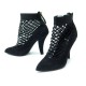 NEUF CHAUSSURES LOUIS VUITTON 36 BOTTINES A TALON EN DAIM NOIR LOW BOOTS 950€