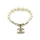 BRACELET CHANEL PERLES ET LOGO CC 