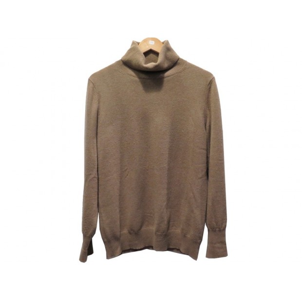 NEUF PULL ERIC BOMPARD COL ROULE 48 M HOMME EN CACHEMIRE MARRON CASHMERE 290€