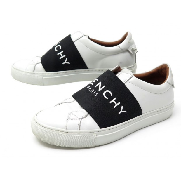 CHAUSSURES GIVENCHY URBAN STREET DN1117 36.5 BASKETS CUIR BLANC SNEAKERS 475€