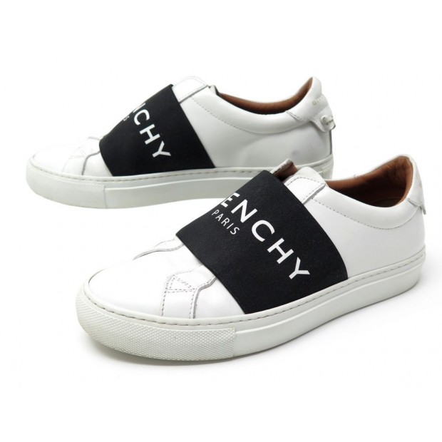 CHAUSSURES GIVENCHY URBAN STREET DN1117 T 36.5 BASKETS CUIR BLANC SNEAKERS 475