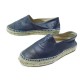 CHAUSSURES CHANEL G29762 37 ESPADRILLES EN CUIR BLEU ET NOIR FLATS SHOES 690€