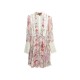 ROBE GIAMBATTISTA VALLI 40 XS EN SOIE ROSE POUDRE MOTIF FLEURI SILK DRESS 2050€