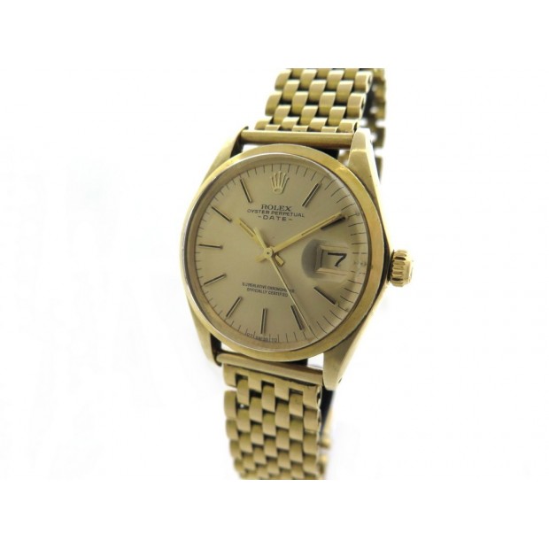 MONTRE ROLEX OR 1500 OR JAUNE 18K BRACELET EN OR 18K MAIS NON D'ORIGINE 