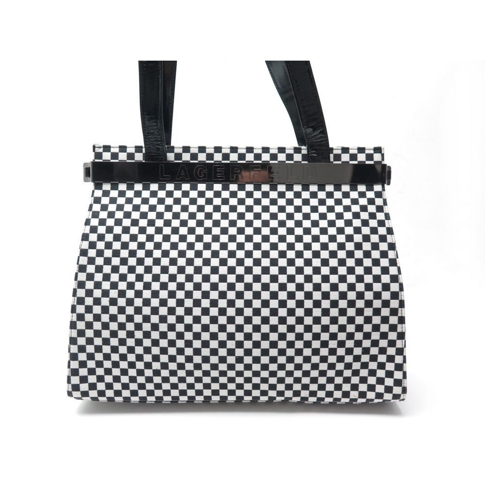 sac a main karl lagerfeld damier porte epaule en toile