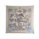 NEUF FOULARD HERMES AU FIL DE LA SOIE CARRE 90 EN SOIE BEIGE SAC SILK SCARF 360€