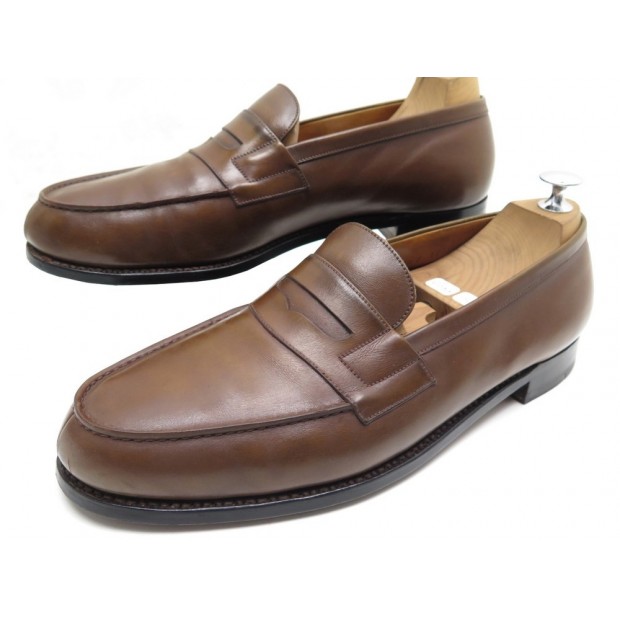 CHAUSSURES JM WESTON MOCASSINS 180 10.5E 45 CUIR MARRON BROWN LEATHER SHOES 575€