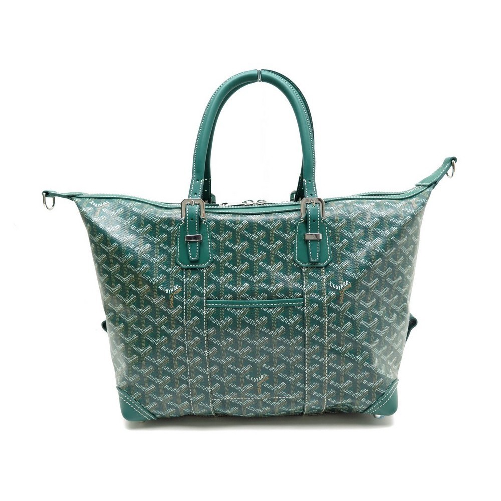 Green Goyardine Coated Canvas Boeing 30 Handbag