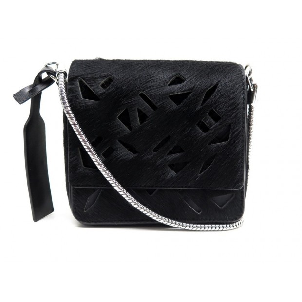 NEUF SAC A MAIN KENZO FLYING CUIR FACON CRIN DE POULAIN BANDOULIERE PURSE 385€