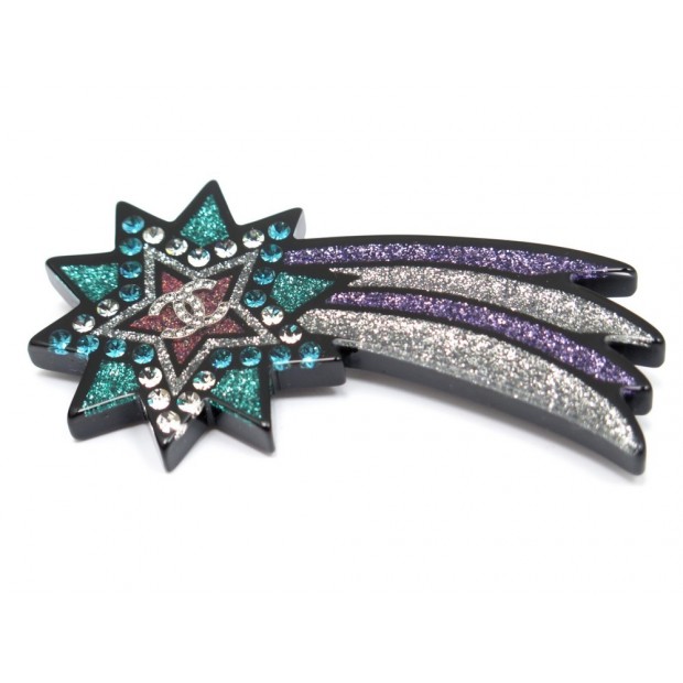 NEUF BROCHE CHANEL ETOILE FILANTE STRASS BRILLANT SHOOTING STAR BROOCH 450